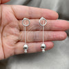 Sterling Silver Long Earring, Ball Design, Polished, Silver Finish, 02.399.0002