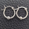 Sterling Silver Small Hoop, Twist and Ball Design, Polished, Silver Finish, 02.399.0018.10
