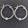 Sterling Silver Small Hoop, Twist and Ball Design, Polished, Silver Finish, 02.399.0018.18