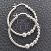 Sterling Silver Medium Hoop, Ball Design, Polished, Silver Finish, 02.399.0022.30