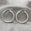 Sterling Silver Small Hoop, Hollow Design, Polished, Silver Finish, 02.389.0185.20