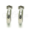Oro Laminado Stud Earring, Gold Filled Style Polished, Rhodium Finish, 02.163.0155.1.20