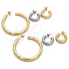 Oro Laminado Stud Earring, Gold Filled Style Polished, Rhodium Finish, 02.163.0155.1.20