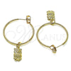 Oro Laminado Medium Hoop, Gold Filled Style Owl Design, Polished, Golden Finish, 02.63.2738.30
