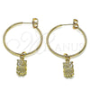 Oro Laminado Medium Hoop, Gold Filled Style Owl Design, Polished, Golden Finish, 02.63.2738.30
