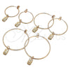 Oro Laminado Medium Hoop, Gold Filled Style Owl Design, Polished, Golden Finish, 02.63.2738.40