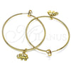 Oro Laminado Large Hoop, Gold Filled Style Elephant Design, Polished, Golden Finish, 02.63.2739.50