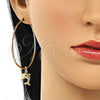 Oro Laminado Large Hoop, Gold Filled Style Dolphin Design, Polished, Golden Finish, 02.63.2741.50