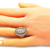 Oro Laminado Elegant Ring, Gold Filled Style Guadalupe Design, Polished, Golden Finish, 01.380.0032.07 (Size 7)