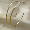 Oro Laminado Large Hoop, Gold Filled Style with Ivory Pearl, Polished, Golden Finish, 02.58.0076.70
