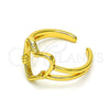 Oro Laminado Elegant Ring, Gold Filled Style Heart Design, Polished, Golden Finish, 01.310.0026 (One size fits all)