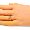 Oro Laminado Elegant Ring, Gold Filled Style Love Design, Polished, Golden Finish, 01.310.0029 (One size fits all)