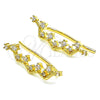 Oro Laminado Earcuff, Gold Filled Style with White Cubic Zirconia, Polished, Golden Finish, 02.210.0725