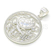Sterling Silver Fancy Pendant, Turtle Design, Polished, Raw, 05.398.0005