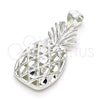 Sterling Silver Fancy Pendant, Pineapple Design, Polished, Raw, 05.398.0006