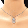 Sterling Silver Fancy Pendant, Pineapple Design, Polished, Raw, 05.398.0012