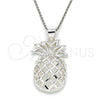 Sterling Silver Fancy Pendant, Pineapple Design, Polished, Raw, 05.398.0012