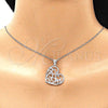 Sterling Silver Fancy Pendant, Heart Design, Polished, Raw, 05.398.0029