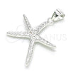 Sterling Silver Fancy Pendant, Polished, Raw, 05.398.0043