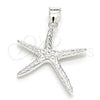 Sterling Silver Fancy Pendant, Polished, Raw, 05.398.0043