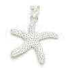 Sterling Silver Fancy Pendant, Polished, Raw, 05.398.0058