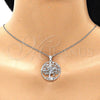 Sterling Silver Fancy Pendant, Tree Design, Polished, Raw, 05.398.0061