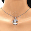 Sterling Silver Fancy Pendant, Palm Tree Design, Polished, Raw, 05.398.0062