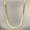 Oro Laminado Basic Necklace, Gold Filled Style Polished, Golden Finish, 04.02.0013.20 (04 MM Thickness, 20 Inches Length)
