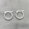 Sterling Silver Small Hoop, Diamond Cutting Finish, Silver Finish, 02.401.0007.12