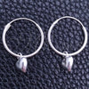 Sterling Silver Small Hoop, Heart Design, Polished, Silver Finish, 02.401.0017.15