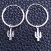 Sterling Silver Small Hoop, Flower Design, Polished, Silver Finish, 02.402.0046.15