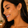 Oro Laminado Stud Earring, Gold Filled Style Twist Design, Polished, Golden Finish, 02.213.0415