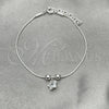 Sterling Silver Adjustable Bolo Bracelet, Star and Ball Design, Polished, Silver Finish, 03.402.0013.07 (02 MM Thickness, 7 Inches Length)