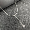 Sterling Silver Fancy Necklace, Snake and Ball Design, with White Cubic Zirconia, Polished, Silver Finish, 04.401.0004.18 (02 MM Thickness, 18 Inches Length)
