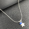 Sterling Silver Fancy Necklace, Evil Eye and Snake Design, with White Crystal, Polished, Silver Finish, 04.402.0001.18 (06 MM Thickness, 18 Inches Length)