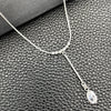 Sterling Silver Fancy Necklace, Snake and Ball Design, with White Cubic Zirconia, Polished, Silver Finish, 04.402.0010.18 (08 MM Thickness, 18 Inches Length)
