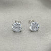 Sterling Silver Stud Earring, with White Cubic Zirconia, Polished, Silver Finish, 02.401.0054.08