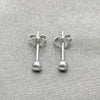 Sterling Silver Stud Earring, Ball Design, Polished, Silver Finish, 02.401.0055.03