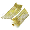 Oro Laminado Long Earring, Gold Filled Style Diamond Cutting Finish, Golden Finish, 02.341.0134