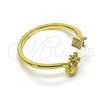 Oro Laminado Multi Stone Ring, Gold Filled Style Pineapple Design, with White Cubic Zirconia, Polished, Golden Finish, 01.284.0080 (One size fits all)