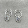 Sterling Silver Earcuff, with White Cubic Zirconia, Polished, Silver Finish, 02.401.0077
