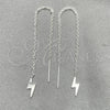 Sterling Silver Threader Earring, Polished, Silver Finish, 02.401.0079