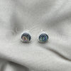 Sterling Silver Stud Earring, with Green Pearl, Polished, Silver Finish, 02.399.0050