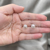 Sterling Silver Stud Earring, with Rose Pearl, Polished, Silver Finish, 02.399.0055