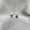Sterling Silver Stud Earring, with Peridot Cubic Zirconia, Polished, Silver Finish, 02.397.0039.08