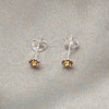 Sterling Silver Stud Earring, with Blue Topaz Cubic Zirconia, Polished, Silver Finish, 02.397.0039.12