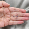 Sterling Silver Stud Earring, with Amethyst Cubic Zirconia, Polished, Silver Finish, 02.397.0040.06