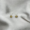 Sterling Silver Stud Earring, with Aqua Blue Cubic Zirconia, Polished, Silver Finish, 02.397.0040.11