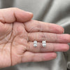 Sterling Silver Stud Earring, Owl Design, Polished, Silver Finish, 02.407.0009