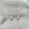 Sterling Silver Long Earring, Hollow Design, Polished, Silver Finish, 02.407.0016
